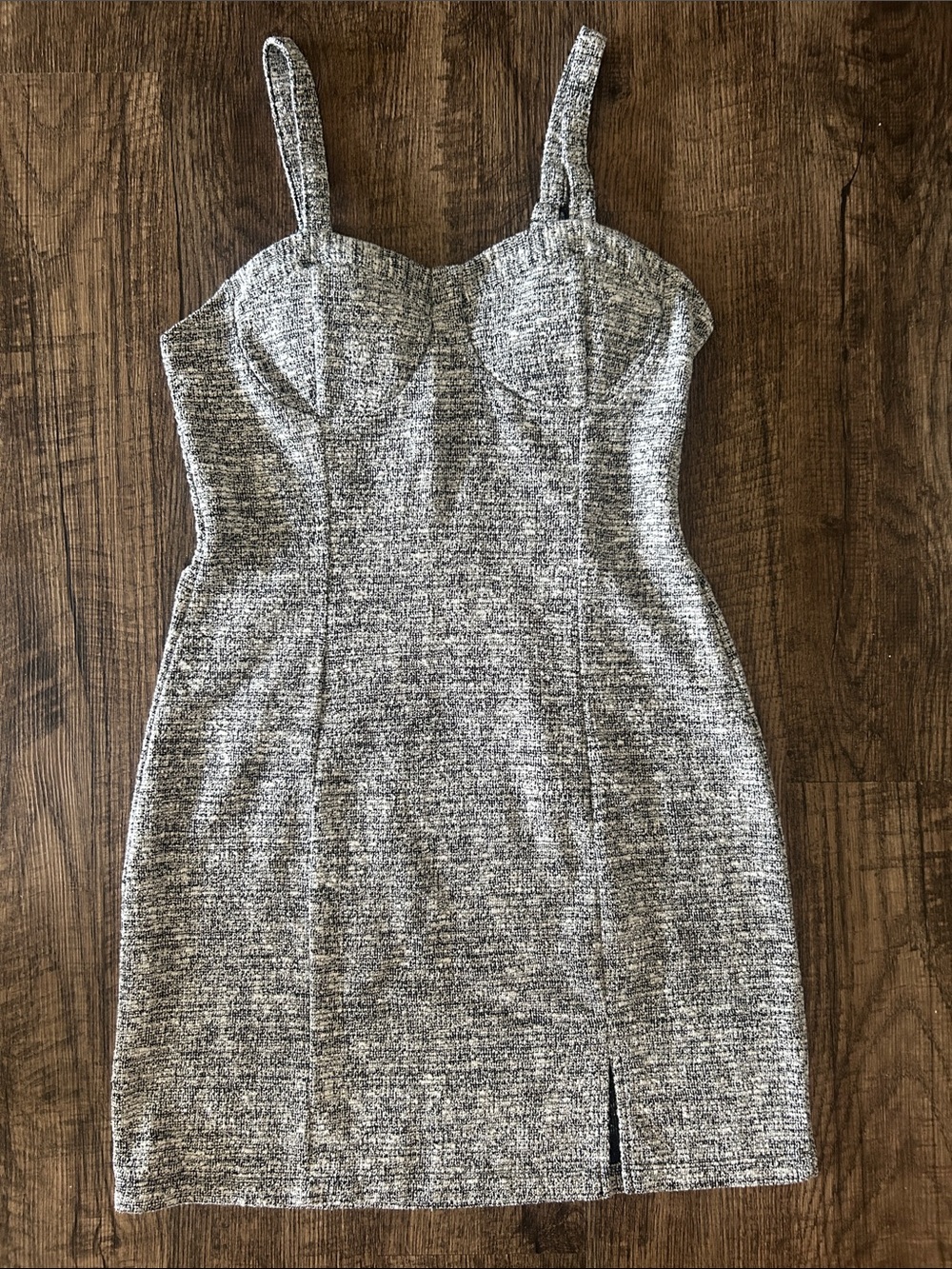 Steve Madden Gray Heathered Smocked Mini Dress